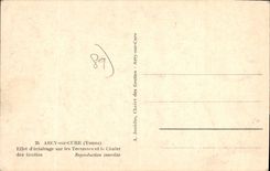 CPA Arcy sur Cure Yonne Effel d'Eclairage sur les Terrasses et le Chalet des Grottes 