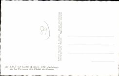 CPA Arcy sur Cure Yonne Effet d'eclairage sur les terrasses et le Chalet des Grottes 