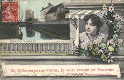 CPA De Villeneuve sur Yonne Je vous envoie ce Souvenir 