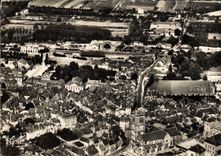 CPSM Tonnerre Yonne vue Aerienne l'Eglise Notre Dame L'Ancien Hopital de Marguerite de Bourgogne 