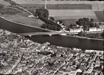 CPSM En avion sur Pont sur Yonne 