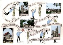 CPSM France Touristique Bon Souvenir de l'Yonne 