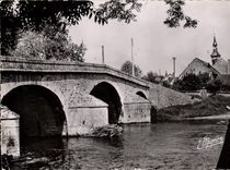CPSM Voutenay sur cure Yonne Le Pont sur la Cure 