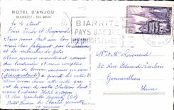 CPA Hotel d'Anjou Biarritz 