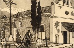 CPA Au Cimetiere d'Apre une Aquarelle de Jacques le Tanneur 
