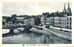 CPA Bayonne Quai du Pont Majou 