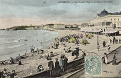 CPA Biarritz La Grande Plage et le Casino Municipal 
