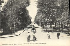 CPA Bayonne Les Allees Marines 