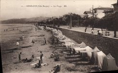CPA Hendaye Cote Basque La Plage 