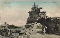 CPA Biarritz Statue de la Vierge 