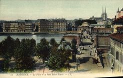 CPA Basses Pyrenees La Place le Pont Saint Esprit 
