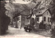 CPA Eaux Chaudes Maison Aspadie et Route de Gazas 