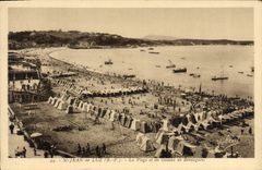 CPA St Jean de Luz Basses Pyrenees La Plage et les Coteaux de Bordagains 