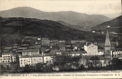 CPA Behobie Basses Pyrenees vue generale vers Biriatou Chaines de Montagnes Francaises et Espagnoles