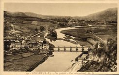 CPA Behobie Basses Pyrenees vue generale Pont International 