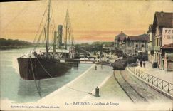 CPA Bayonne Le Quai de Lesseps 