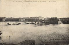 CPA Bayonne Rencontre de la Nive et de l'Adour 