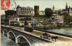 CPA Pau Pont de Jurancon et le Chateau 