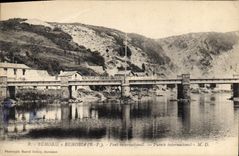 CPA Behobie y Behobia Basses Pyrenees Puente Internacional 