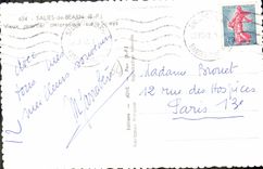 CPA Salies de Bearn Basses Pyrenees Vieux Guartier Pittoresque sur le Soleys 