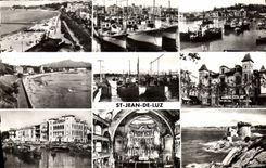 CPA St Jean de Luz La Plage Le Port Ciboure Maison Louis 