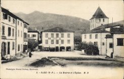 CPA Sare Basses Pyrenees La Mairie et l'Eglise 