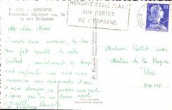 CPA Hendaye Fontarabie Espagne vue de la rive Francaise