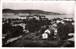 CPA Hendaye Plage vue sur l'Hotel Eskualduna et la Pointe du Cap Figuier 