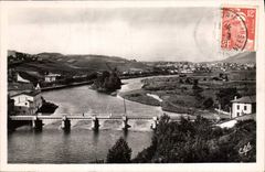 CPA Les Basses Pyrenees Behobia Pont International au Fond Irun 