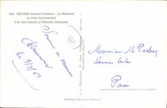 CPA Behobie Basses Pyrenees La Bidassoa le Pont International L'lle des Faisans et Behobia Espagne