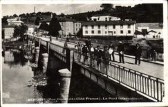 CPA Behobie vue generale Cote France le pont International 