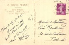 CPA Cote Basque St Jean de Luz Basses Pyrenees le Pont et Quai de l'Infante 