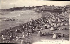 CPA Biarritz Cote Basque La Grande Plage 