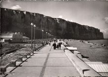 CPSM LE TREPORT la digue et les falaises