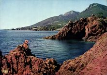 CPSM la CORNICHE d'OR les rochers rouges