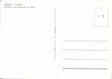 CPSM GABES TUNISIE vendeur de corbeilles en osier