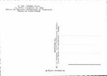CPSM musée du vieux Nimes la porte d'Auguste en 1833 dessin de Dauzats Lithographie de Engelmann
