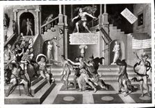 CPSM musée des beaux arts de Nimes Giambattista Moroni Allégorie de la calomnie