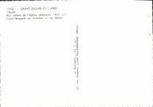 CPM Saint Gilles Du Gard Bas Reliefs De I'Eglise Abbatiale Lion Bélier