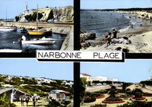 CPM Narbonne Plage Le Port Et Le Monument Brossolette