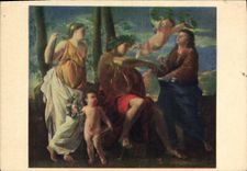 CPM N Poussin l'inspiration du poète