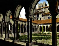 CPM Arles sur Tech Interieur du Cloitre