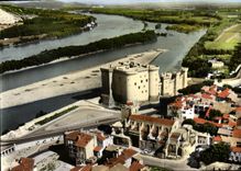 CPM Tarascon Vue Aerienne sur le Chateau du Roy Rene et le Rhone