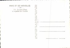 CPM Paris Et Ses Merveilles Le Pont D'Iena Et Le Palais De Chaillot