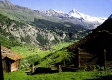 CPSM Le Village D'Evolene Et La Dent Blanche Vus De Planmayes