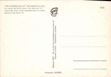 CPSM Fontainebleau Et Ses Merveilles Le Salon De Saint Louis Au Fond Sur La cheminée