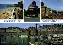 CPSM Saint Malo Les Remparts Devant Les Plages