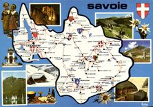 CPSM Le Department De La Savoie Vacances D'Ete Et D'Hiver