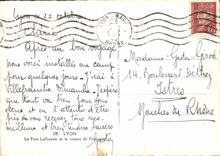 CPSM Lyon Le pont Lafayette et le Coteau de Fourviere