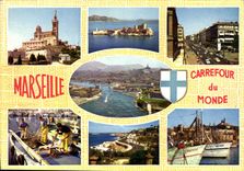 CPSM Marseille Carrefour du Monde
